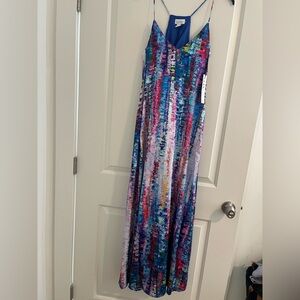 Nicole Miller Blue and Multicolor Dress